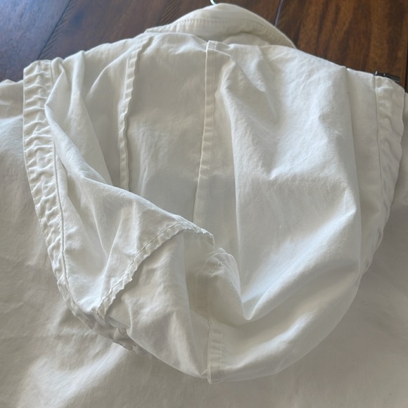 Tommy Hilfiger men’s white field cargo military jacket hooded size XL - Picture 9 of 16